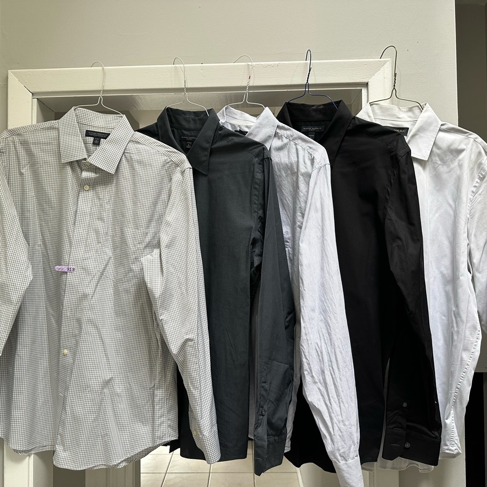 Men's Banana Republic Classic Shirt Collection - Black, White, Gray